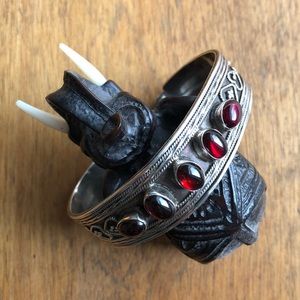 COPY - Garnet sterling silver bracelet